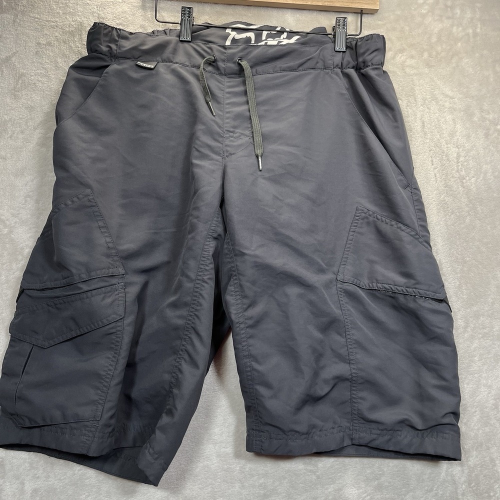 Fox BMX Riding Activewear Shorts Cargo Biker Men's Size 36 Lined Cushioned Gray